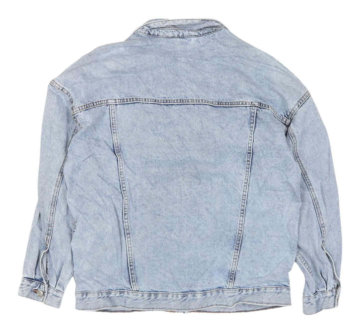 Womens UK Size S Bershka Blue Denim Jacket