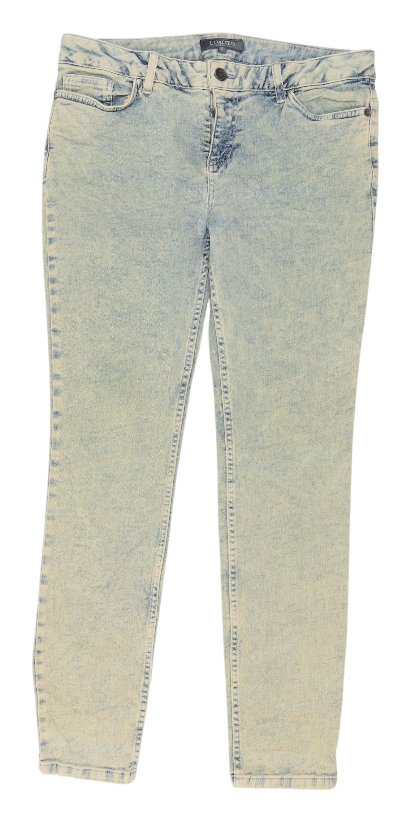 Womens UK Size 12 Marks and Spencer Regular Fit Straight Blue Jeans