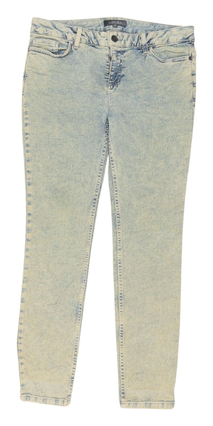 Womens UK Size 12 Marks and Spencer Regular Fit Straight Blue Jeans