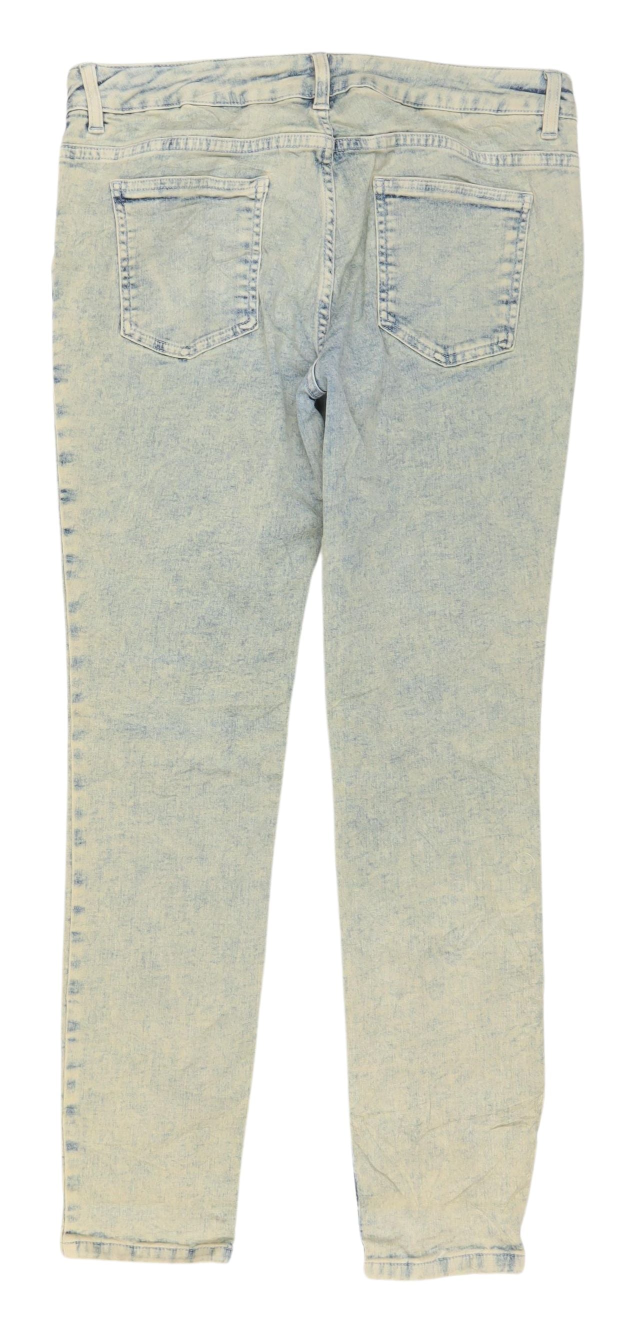 Womens UK Size 12 Marks and Spencer Regular Fit Straight Blue Jeans