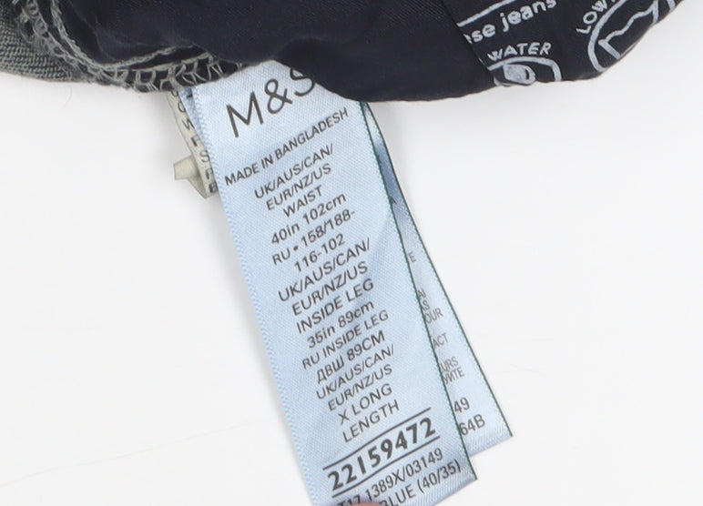 Marks and Spencer Men's Blue Slim Denim Jeans XL