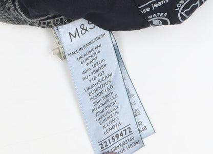Marks and Spencer Men's Blue Slim Denim Jeans XL