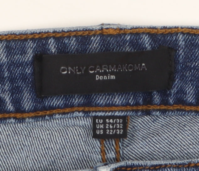 Unisex Adultss UK Size 26 ONLY Carmakoma Regular Fit Straight Blue Jeans