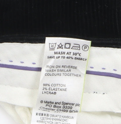 Marks and Spencer Men's Black Corduroy Trousers