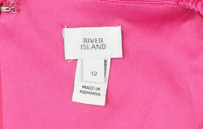 River Island Women's Pink Mini Dress Size 12