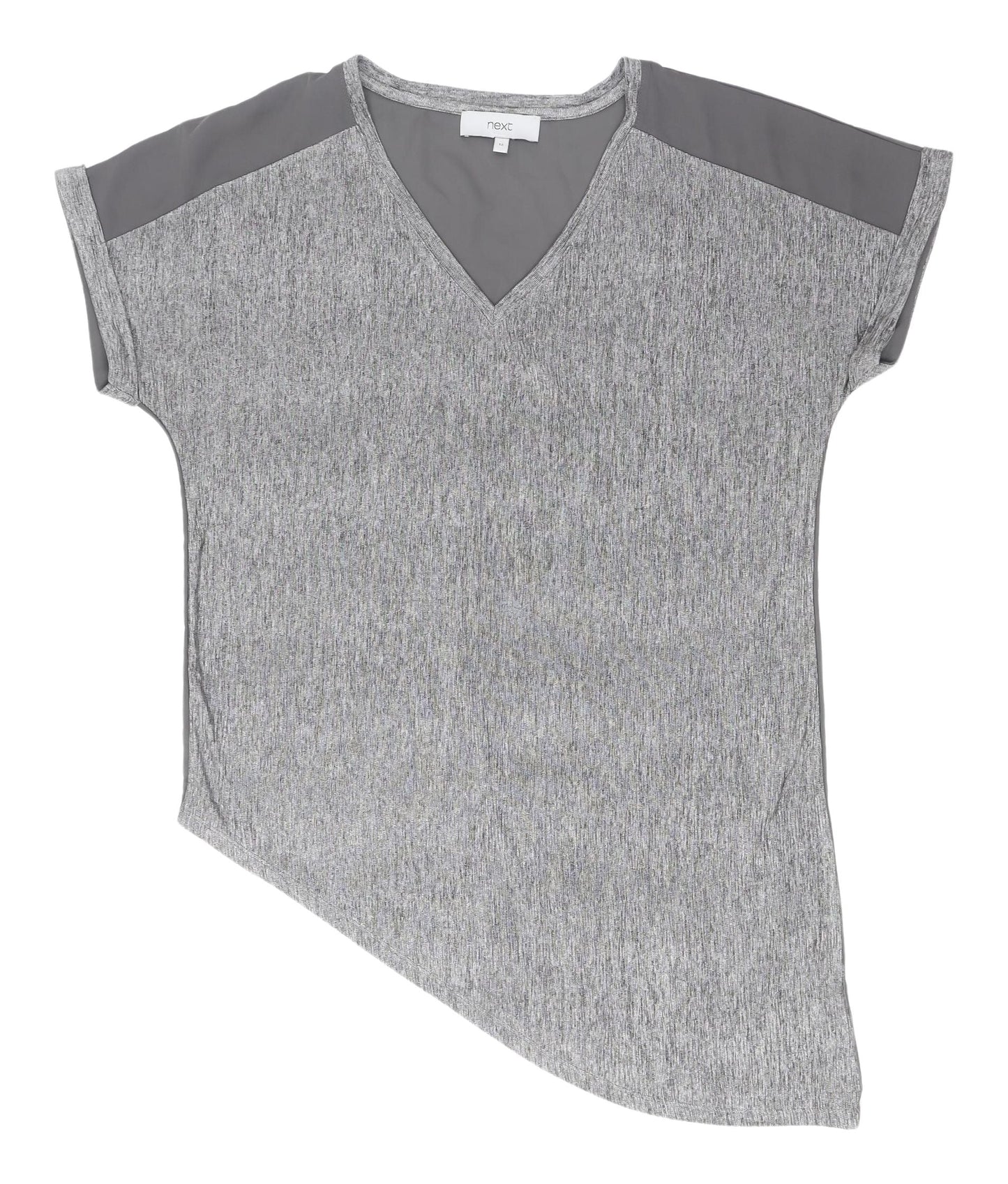 Womens UK Size 12 NEXT Grey Asymmetrical T-Shirt