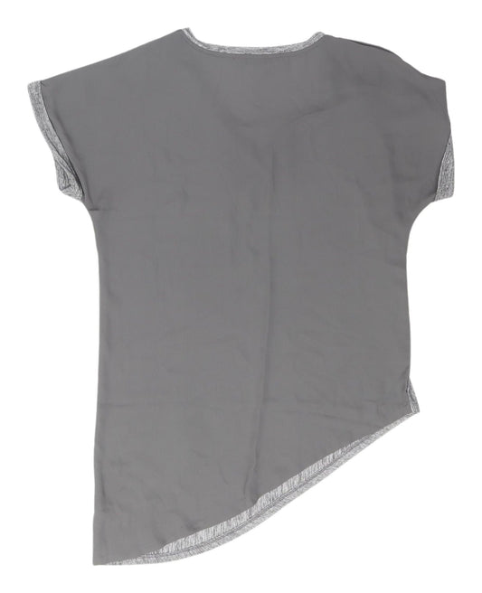 Womens UK Size 12 NEXT Grey Asymmetrical T-Shirt