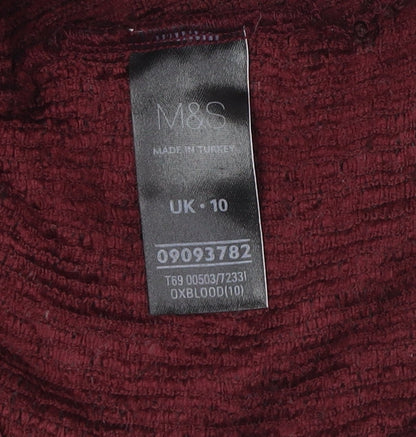 Womens UK Size 10 Marks and Spencer Red Basic Blouse
