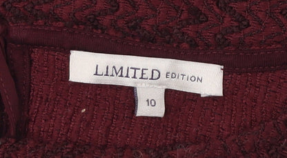 Womens UK Size 10 Marks and Spencer Red Basic Blouse