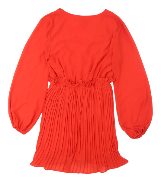 In The Style Women's Red Wrap Dress, Size 10, Casual Party