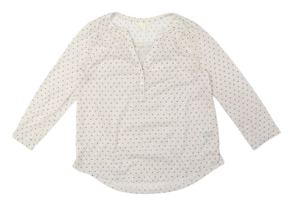 Womens UK Size Small H&M Ivory Basic Blouse