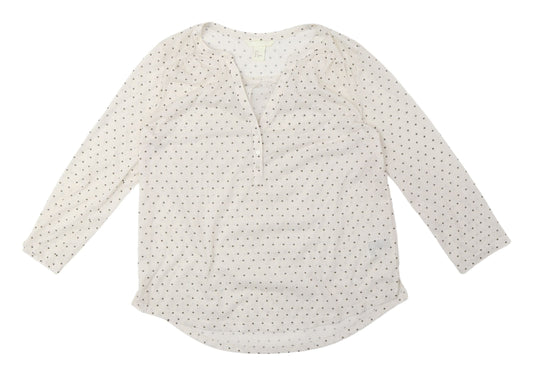 Womens UK Size Small H&M Ivory Basic Blouse