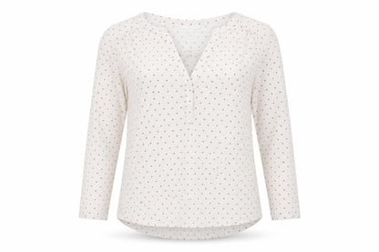 Womens UK Size Small H&M Ivory Basic Blouse