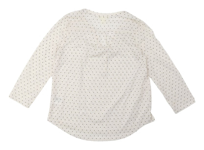 Womens UK Size Small H&M Ivory Basic Blouse