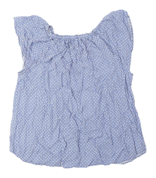 Mountain Warehouse Women's Blue Geometric Sleeveless Top