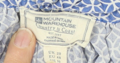 Mountain Warehouse Women's Blue Geometric Sleeveless Top