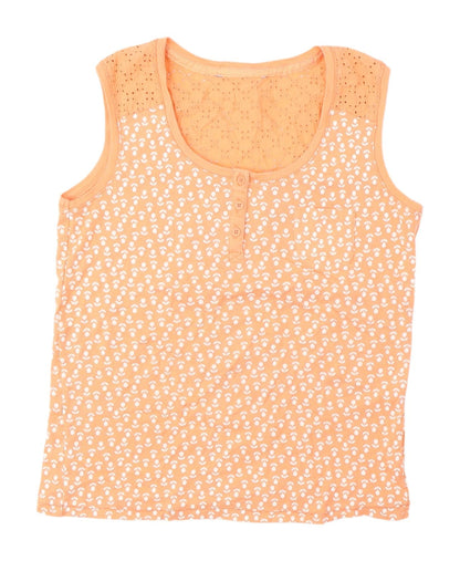 Womens UK Size 12 Debenhams Orange Basic Tank