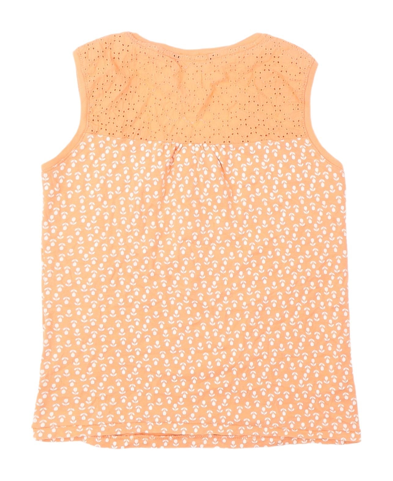 Womens UK Size 12 Debenhams Orange Basic Tank