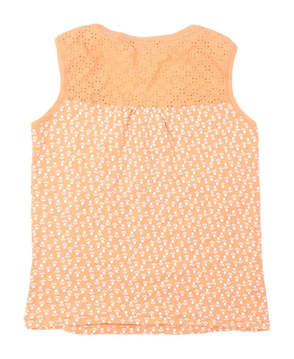 Womens UK Size 12 Debenhams Orange Basic Tank