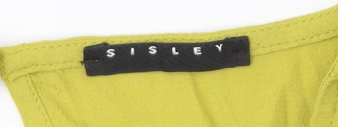 Womens UK Size 16 Sisley Green Tunic Blouse