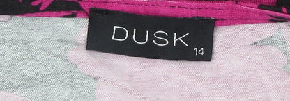 Dusk Womens Floral V-Neck Dress Multicoloured Size 14