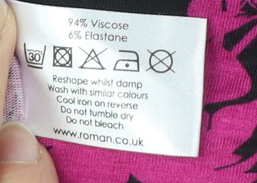 Dusk Womens Floral V-Neck Dress Multicoloured Size 14