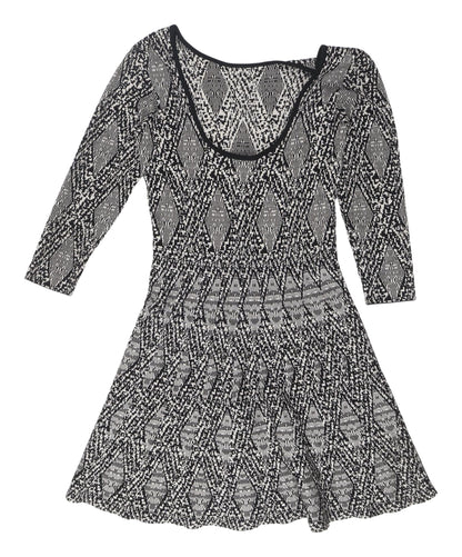 Zara Woman Fit & Flare Geometric Dress, Size S