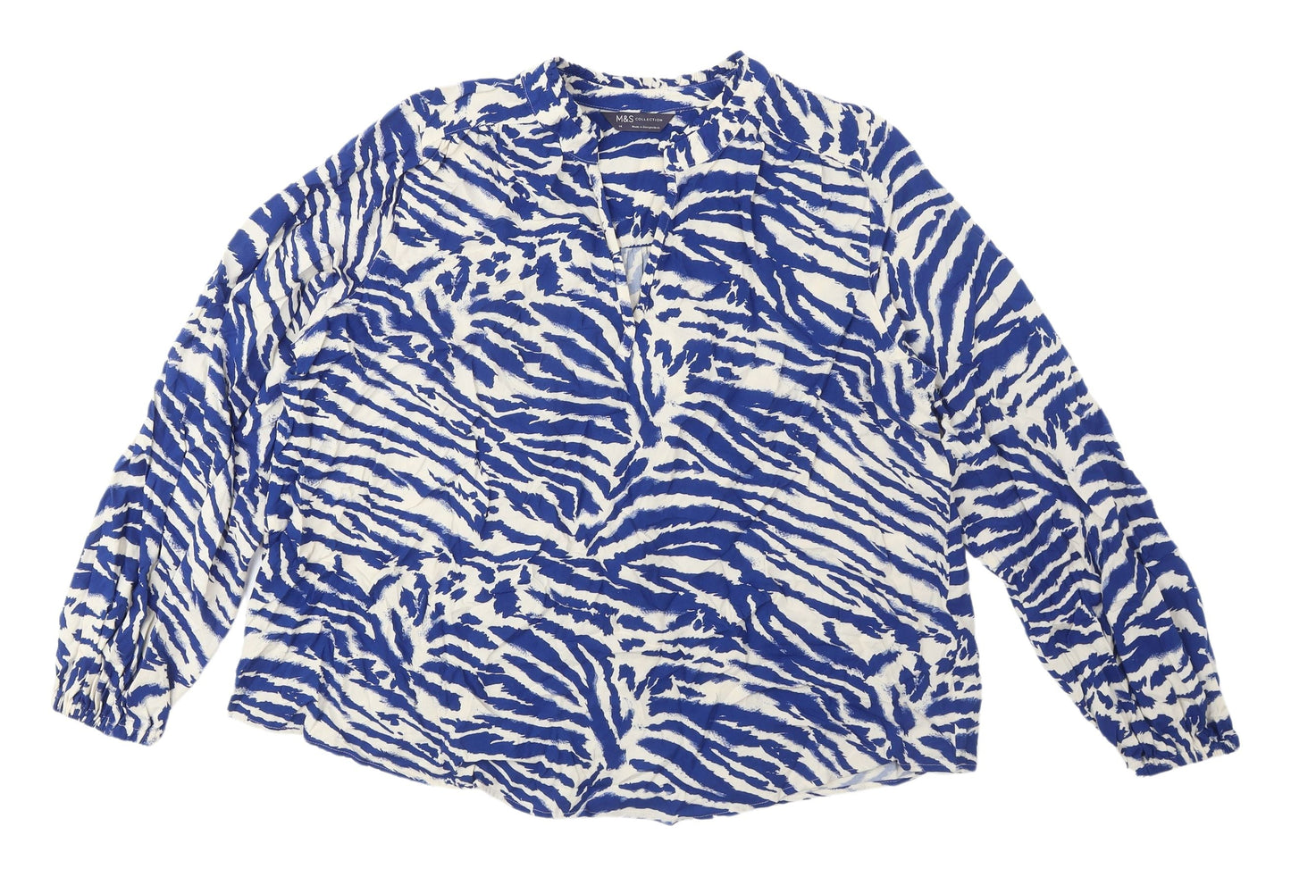 Womens UK Size 14 Marks and Spencer Blue  Blouse