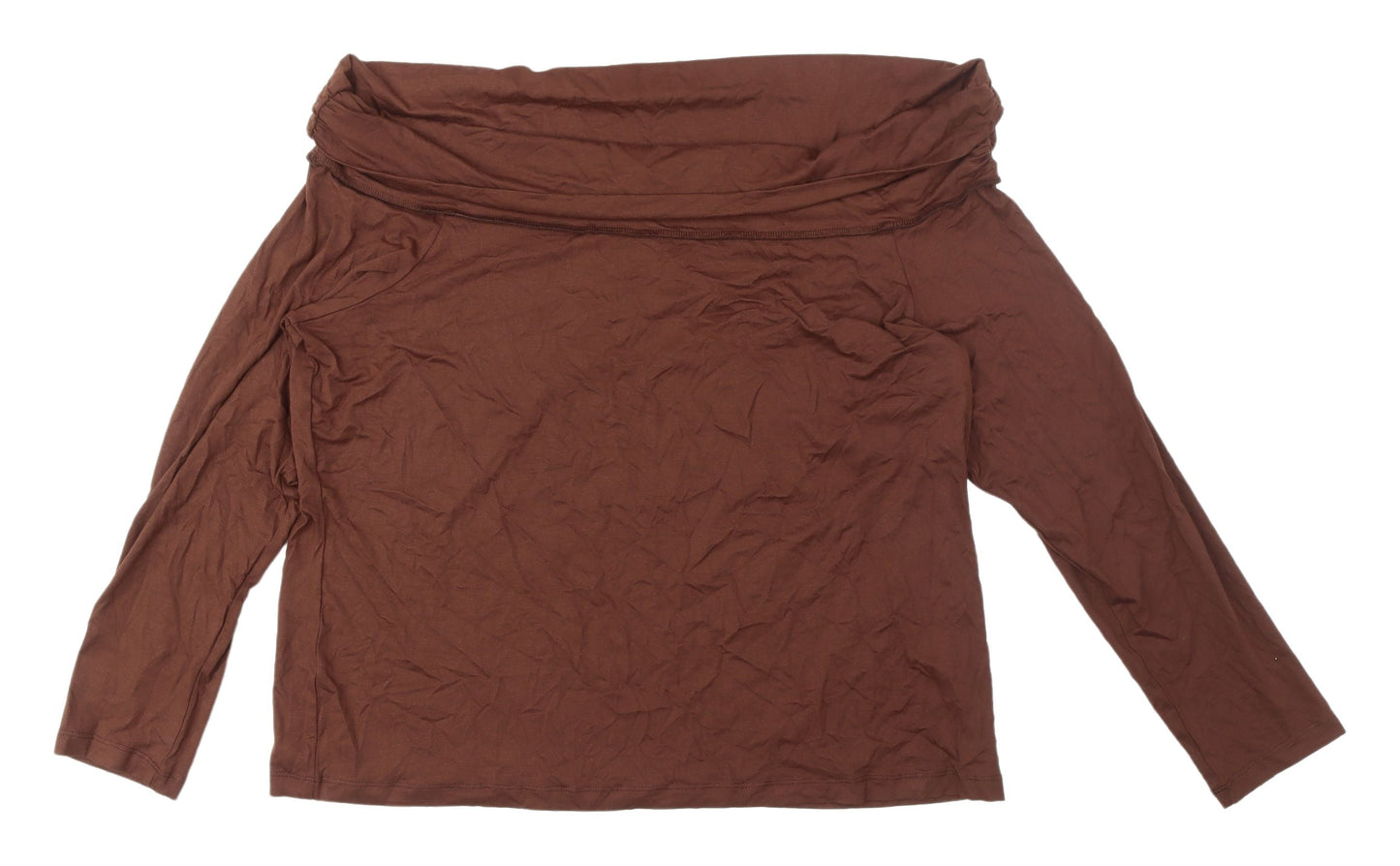 Womens UK Size 22 Marks and Spencer Brown Basic Blouse