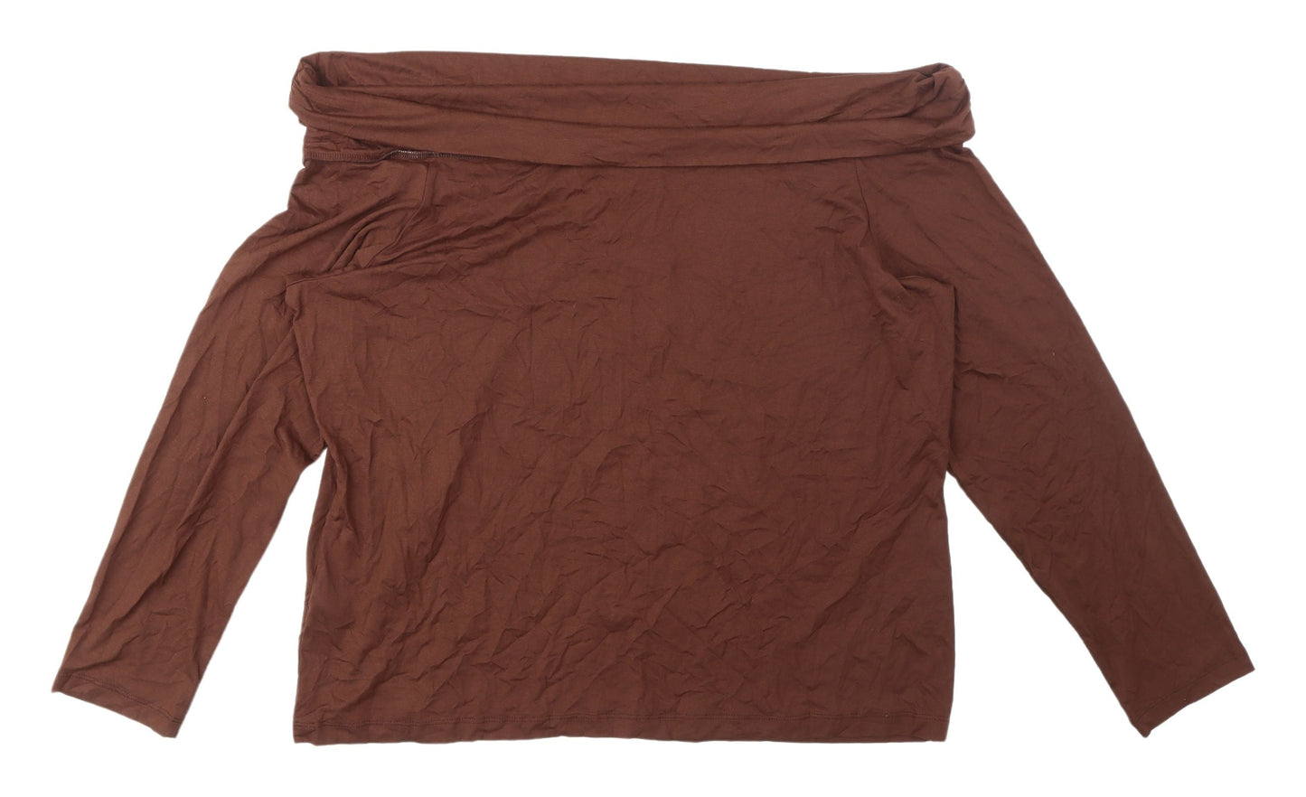 Womens UK Size 22 Marks and Spencer Brown Basic Blouse