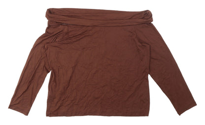 Womens UK Size 22 Marks and Spencer Brown Basic Blouse
