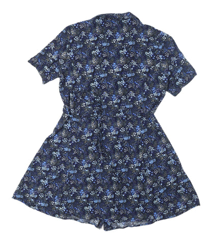 Urban Outfitters Blue Floral V-Neck Dress, Size S