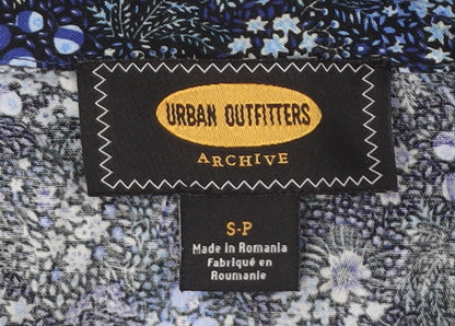 Urban Outfitters Blue Floral V-Neck Dress, Size S