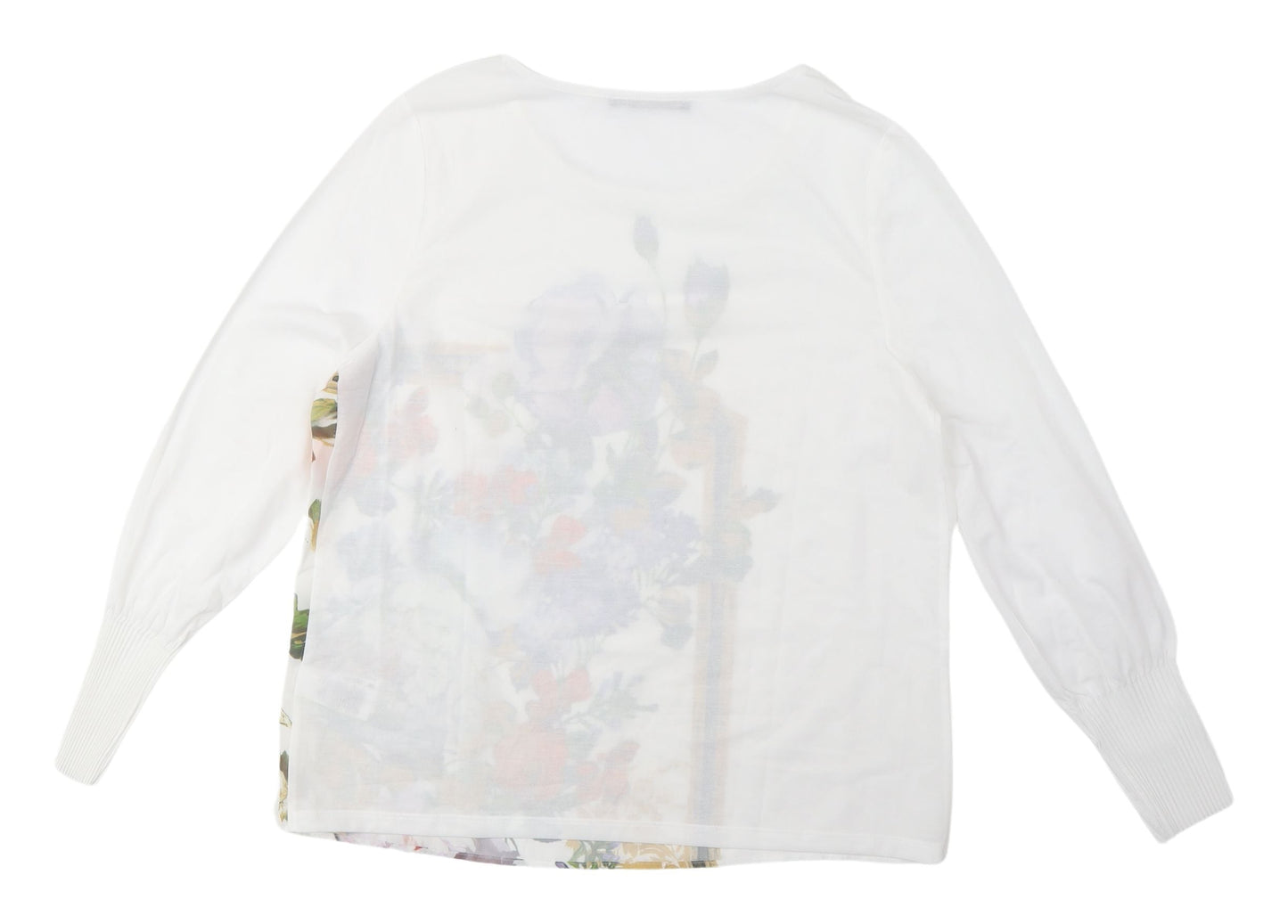 Marks & Spencer Floral Blouse, Ivory, Size 12
