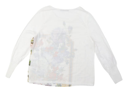 Marks & Spencer Floral Blouse, Ivory, Size 12