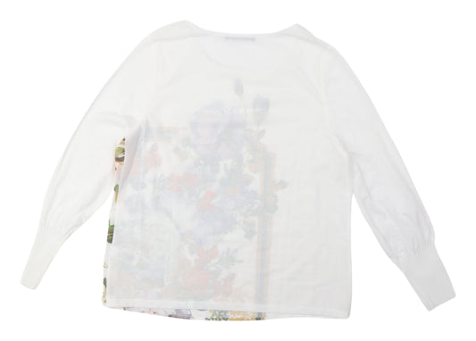Marks & Spencer Floral Blouse, Ivory, Size 12