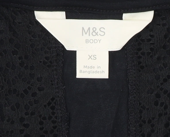 Marks and Spencer Women's Black XS Chemise Dress Lace