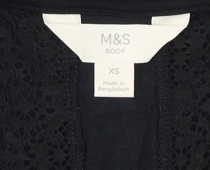 Marks and Spencer Women's Black XS Chemise Dress Lace