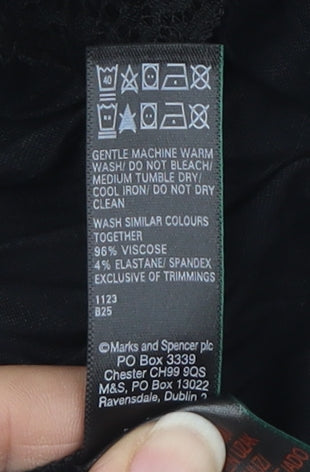 Marks and Spencer Women's Black XS Chemise Dress Lace