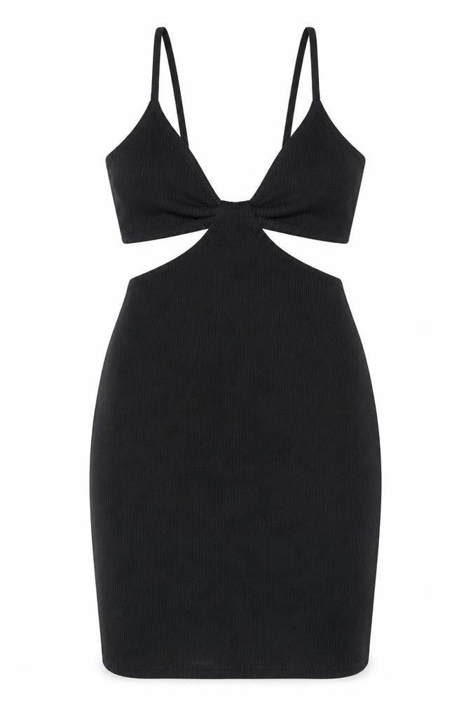 Boohoo Women's Black Slip Mini Dress Size M