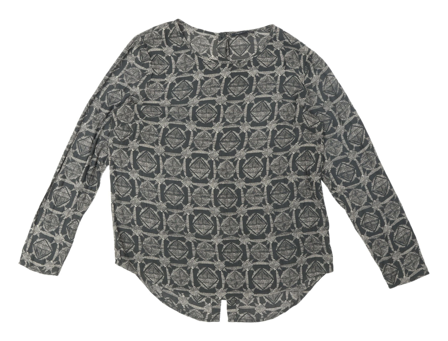 Womens UK Size 12 NEXT Grey Basic Blouse