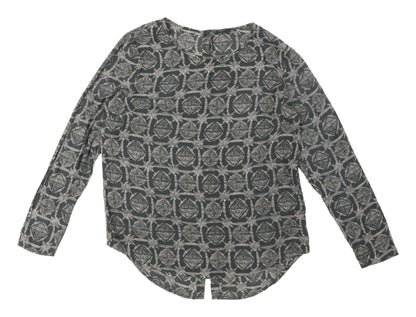 Womens UK Size 12 NEXT Grey Basic Blouse
