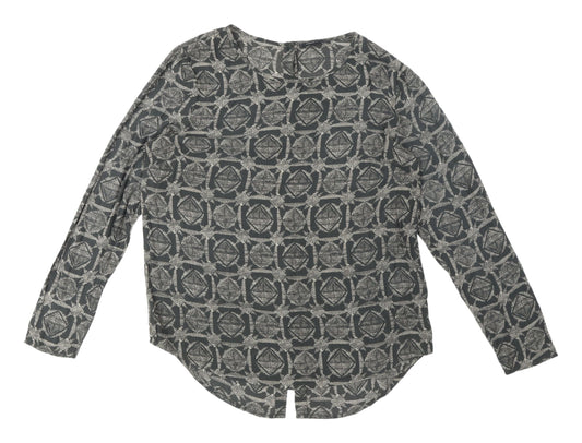 Womens UK Size 12 NEXT Grey Basic Blouse
