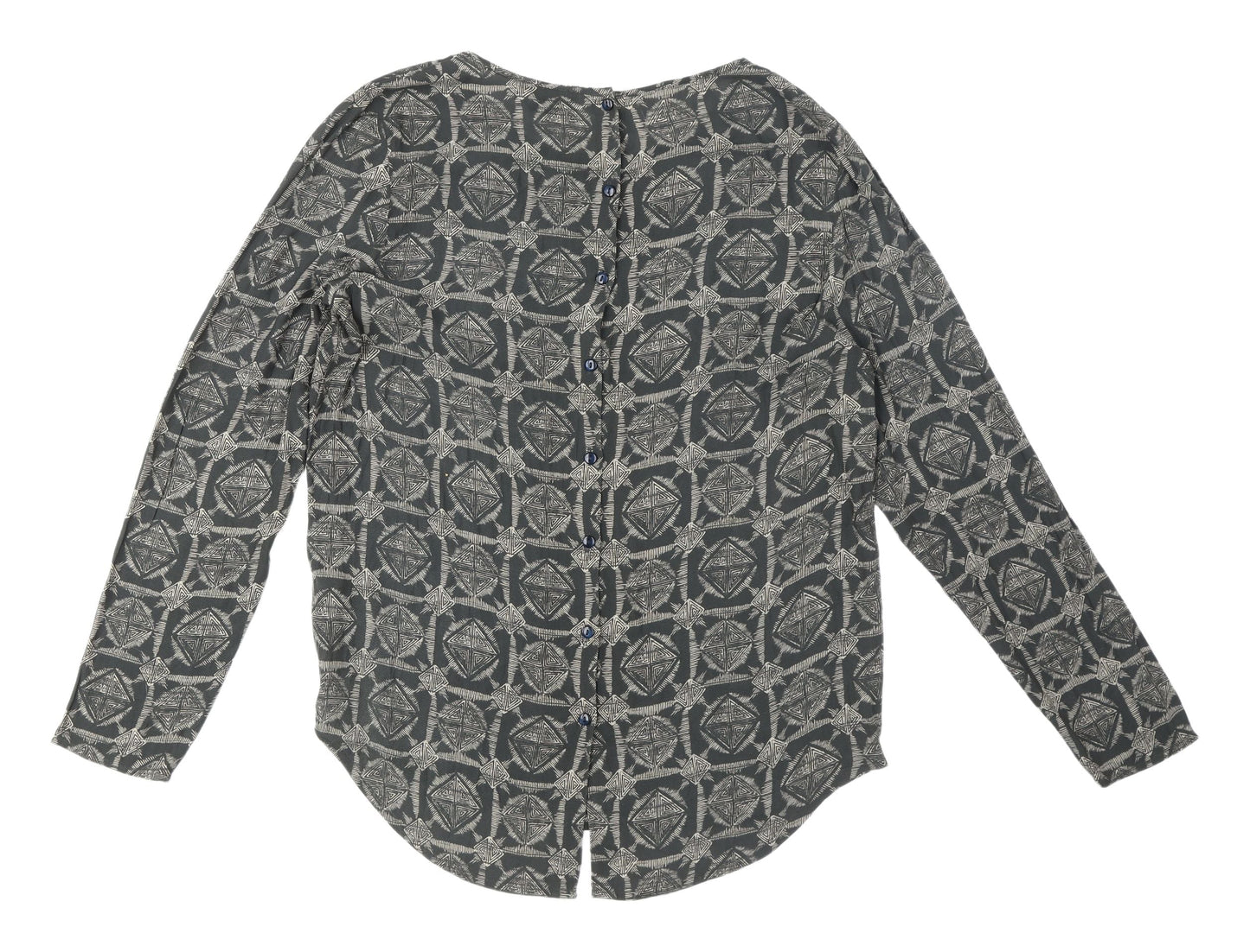 Womens UK Size 12 NEXT Grey Basic Blouse