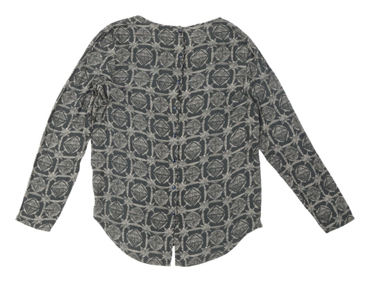 Womens UK Size 12 NEXT Grey Basic Blouse