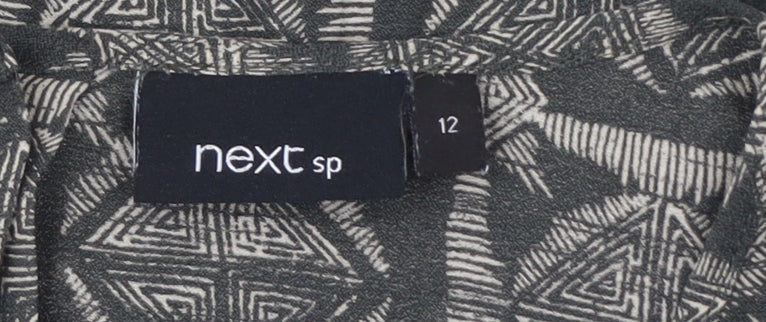 Womens UK Size 12 NEXT Grey Basic Blouse