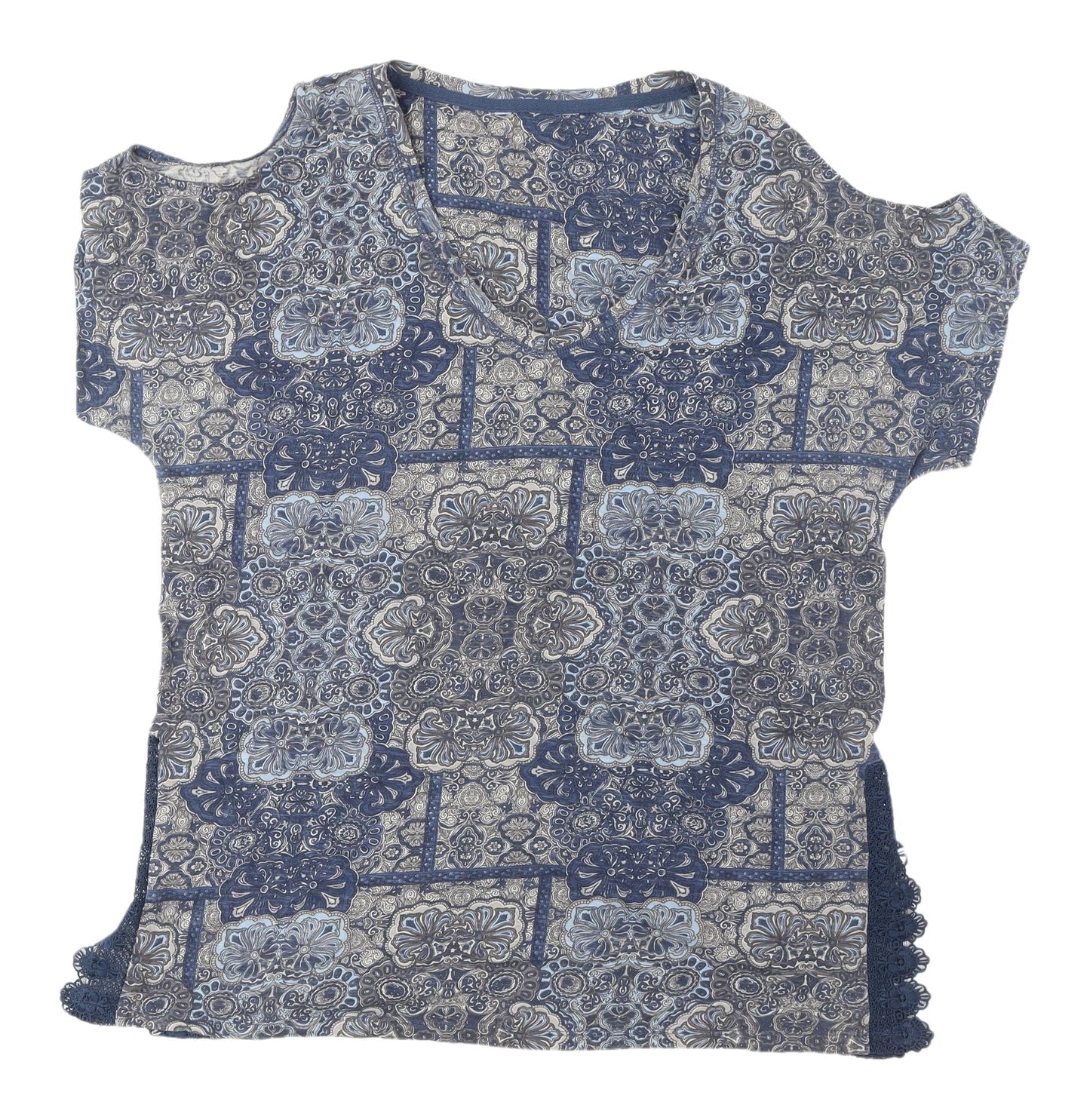Womens UK Size 16 NEXT Blue Tunic Blouse