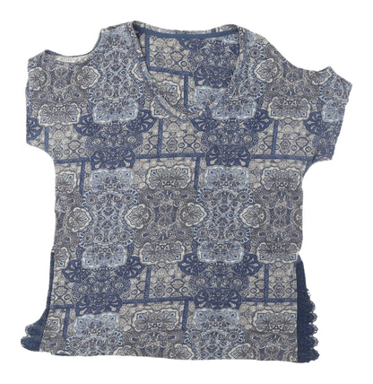 Womens UK Size 16 NEXT Blue Tunic Blouse