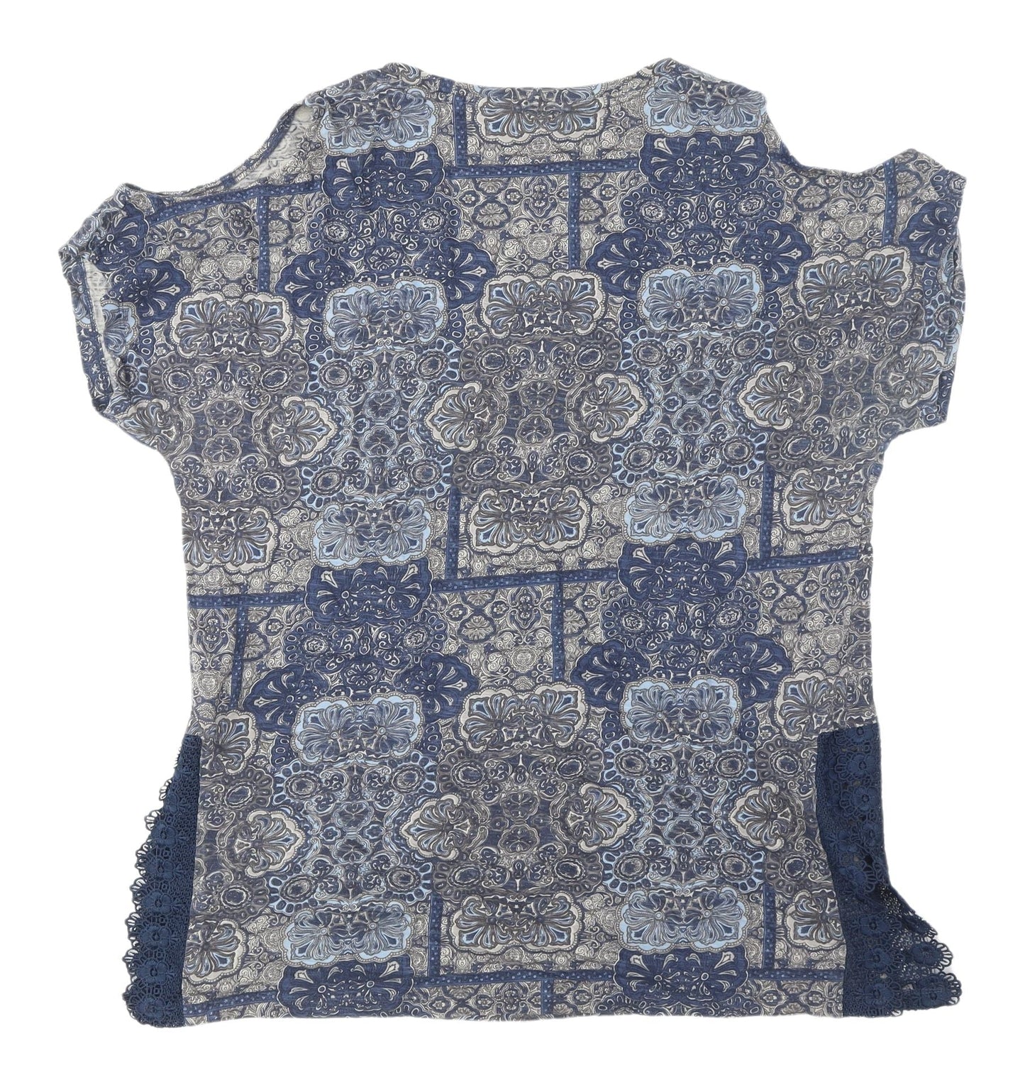 Womens UK Size 16 NEXT Blue Tunic Blouse