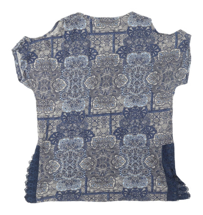 Womens UK Size 16 NEXT Blue Tunic Blouse
